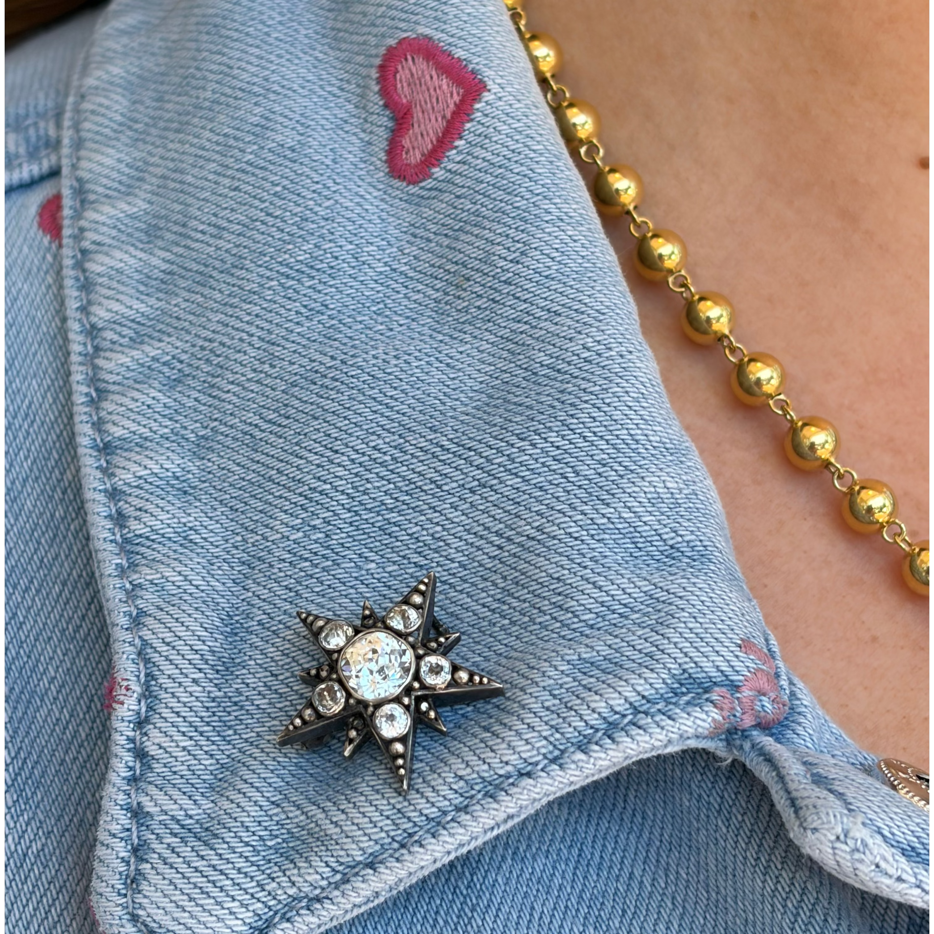 Art Deco Paste Star Pin