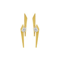 Lightening Bolt Diamond Earrings