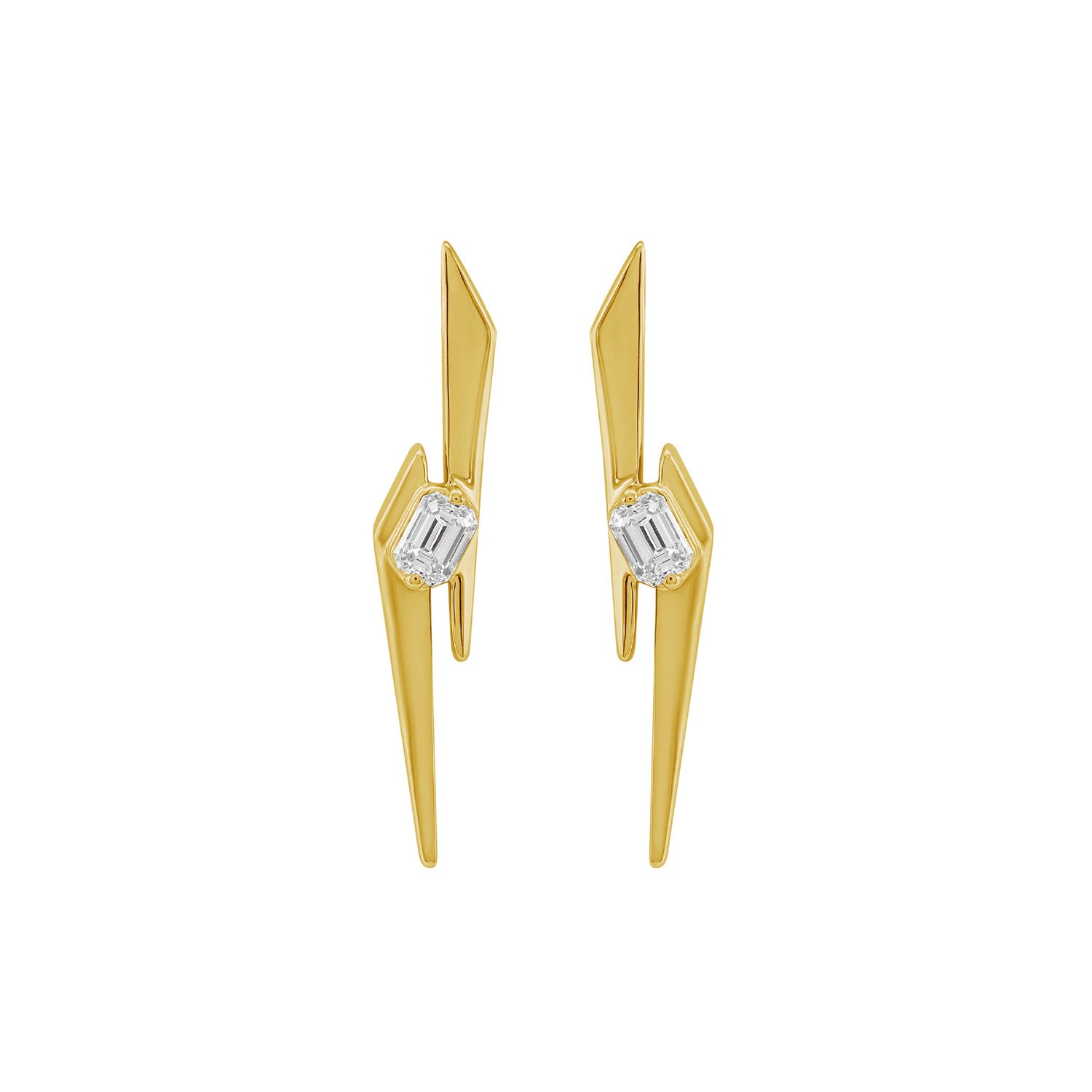 Lightening Bolt Diamond Earrings