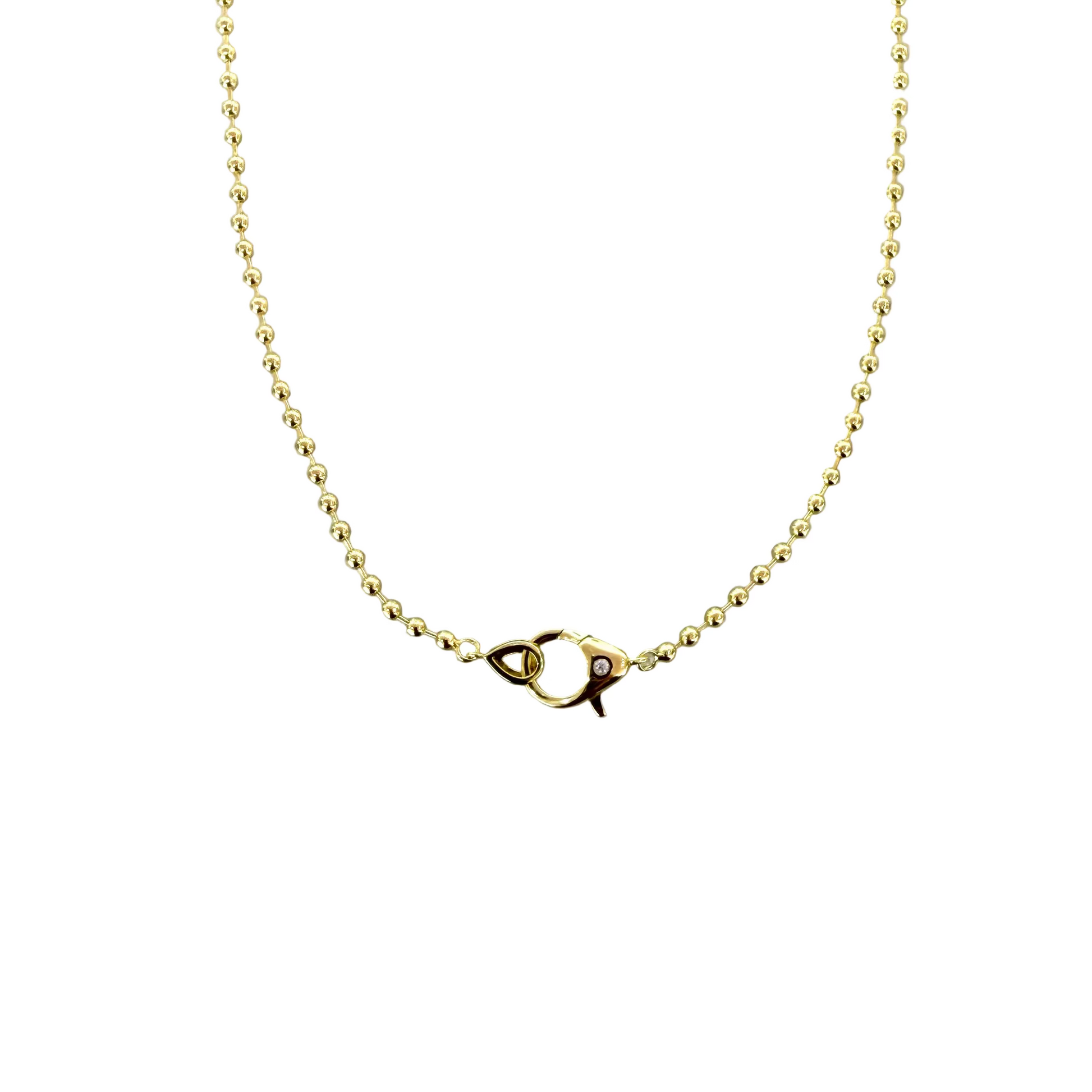 Ball Chain Clasp Necklace