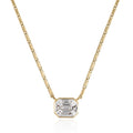 Emerald Cut Bar Chain Necklace