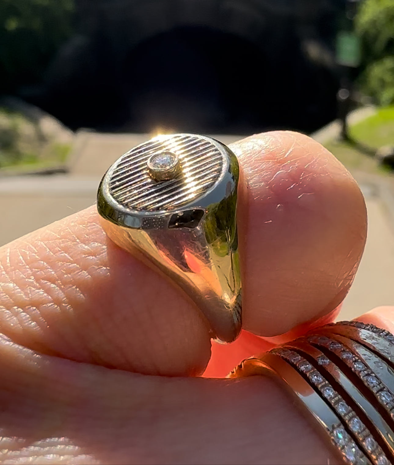 Deco Pinky Ring