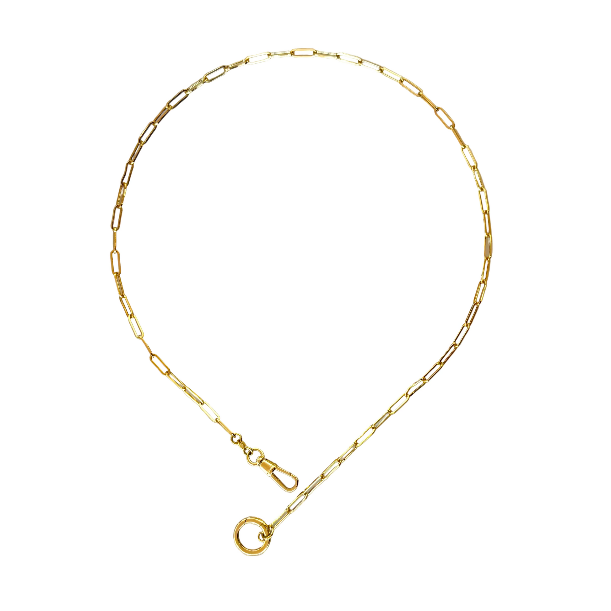 Rectangle Link Chain Necklace with Toggle Clasp