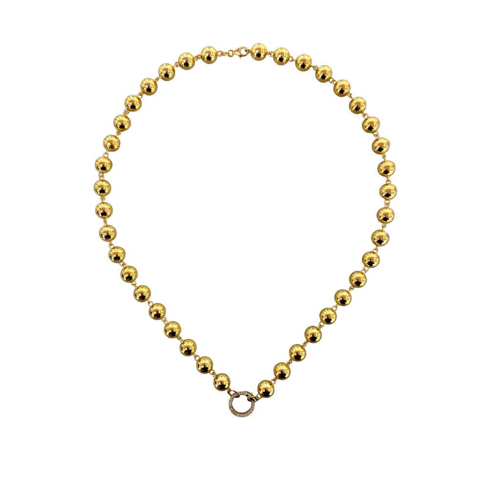 8mm Beaded Necklace 16"