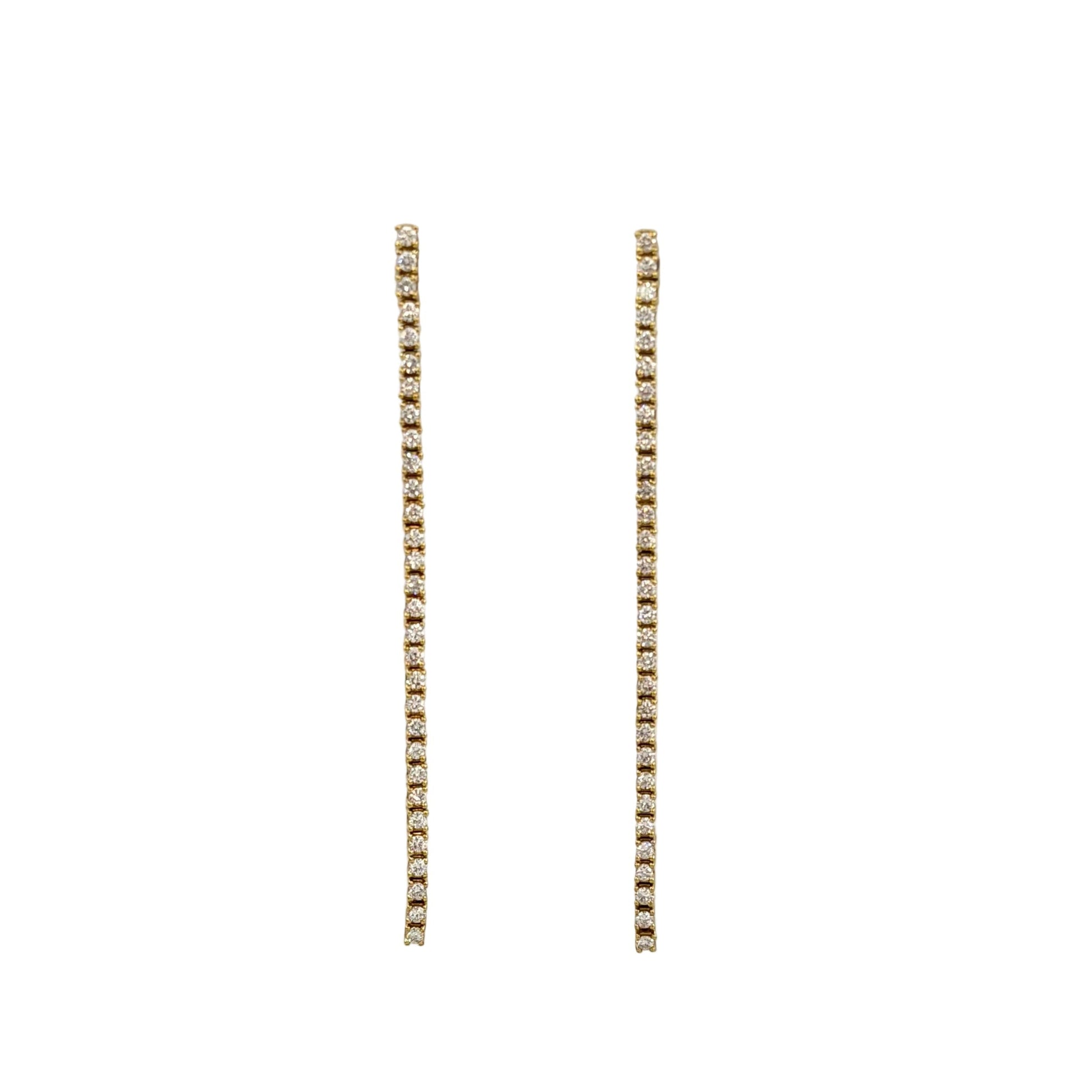 Diamond Dangling Strand Earrings