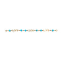 Luck and Love Diamond and Turquoise Closure Bracelet