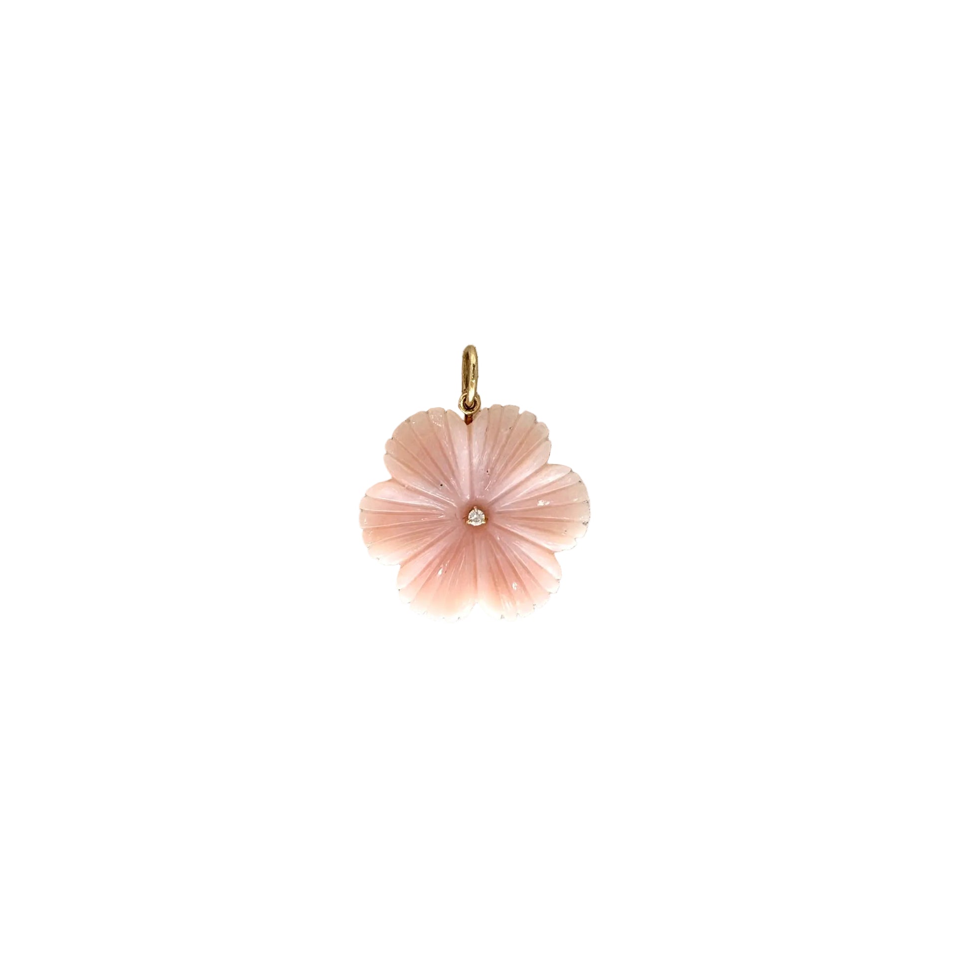 Pink Opal Flower Charm