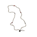 White Tibetan Agate Gemstones with Snake and Flower Charms