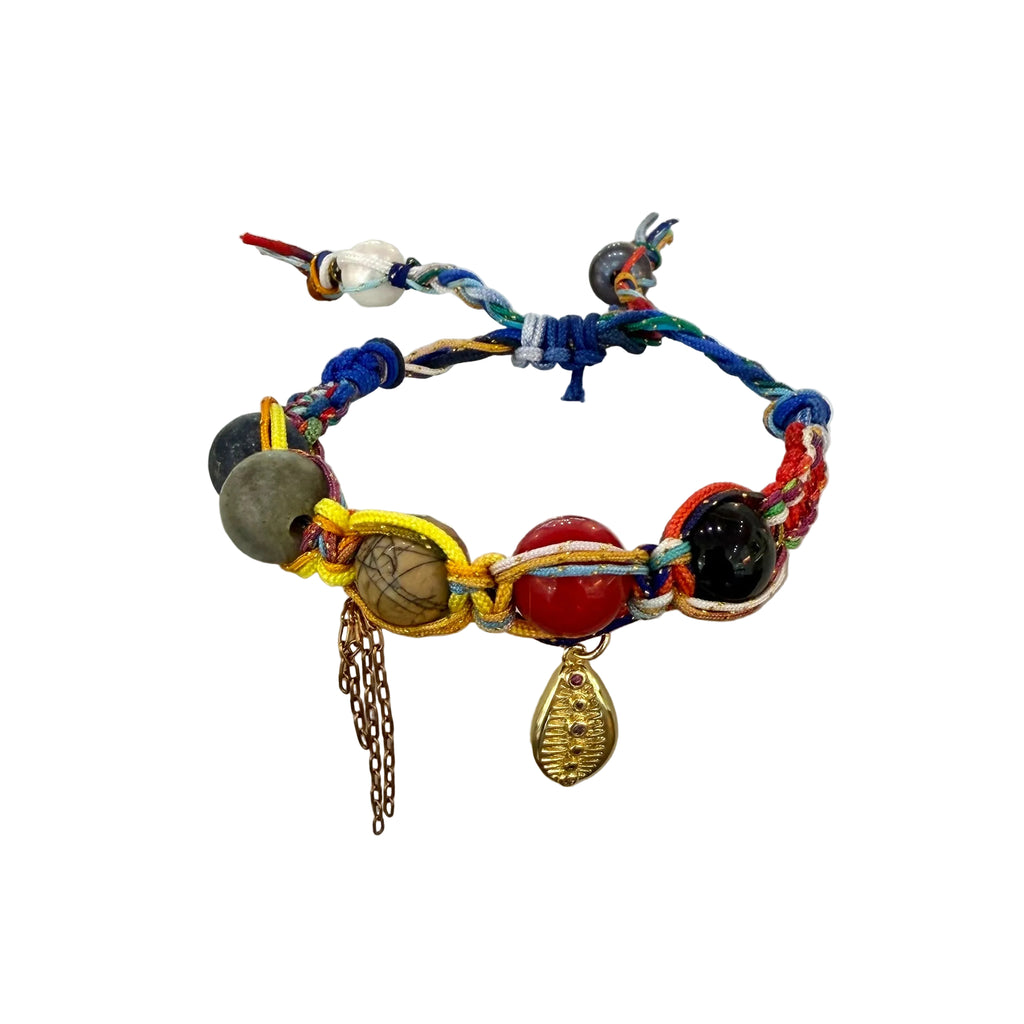 Rainbow Seashell Rocker Bracelet