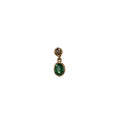 Emerald and Diamond Dangle Stud