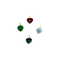 Assorted Heart Charms - w/o crystal center