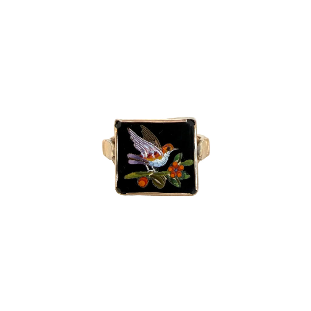 Micromosaic Bird Ring