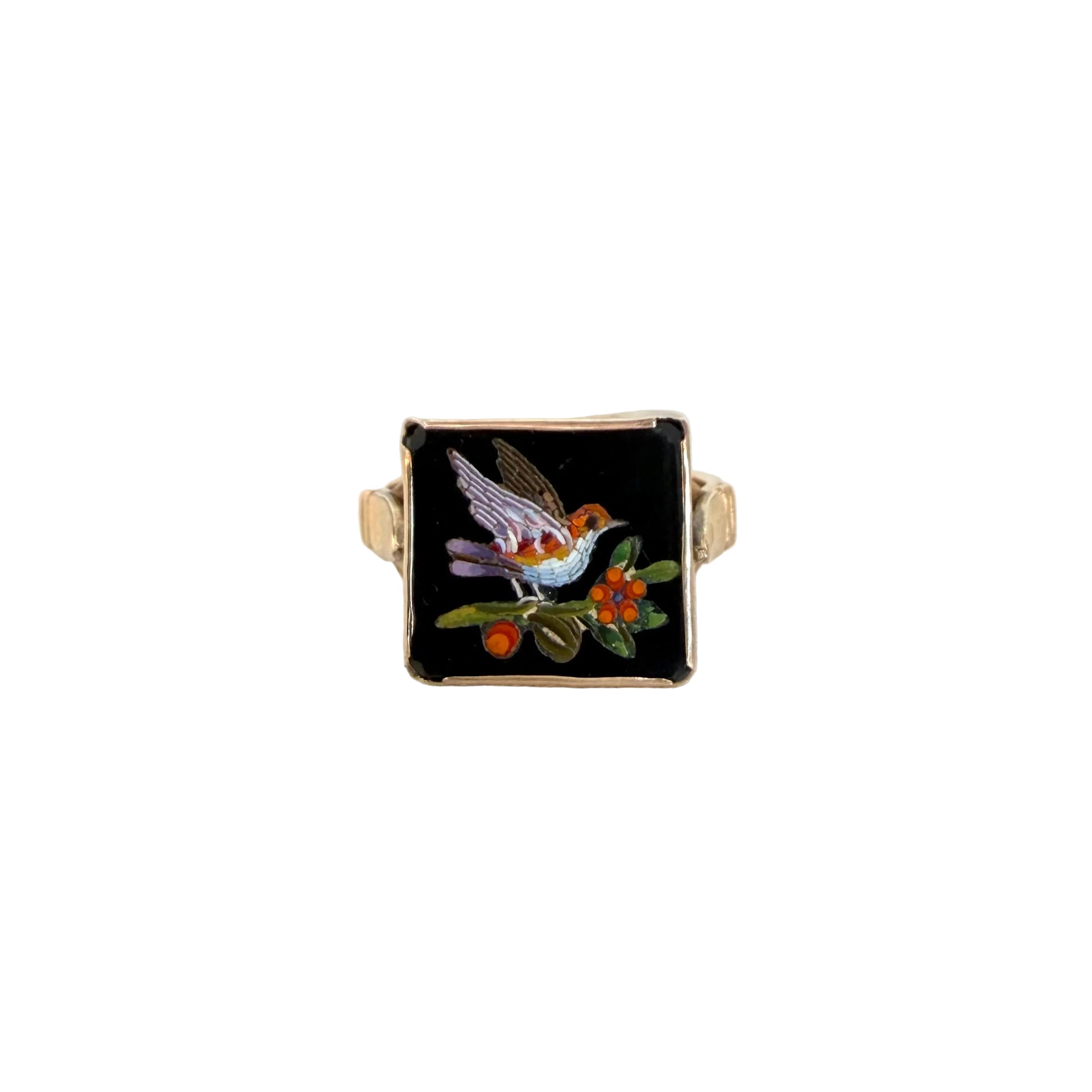 Micromosaic Bird Ring