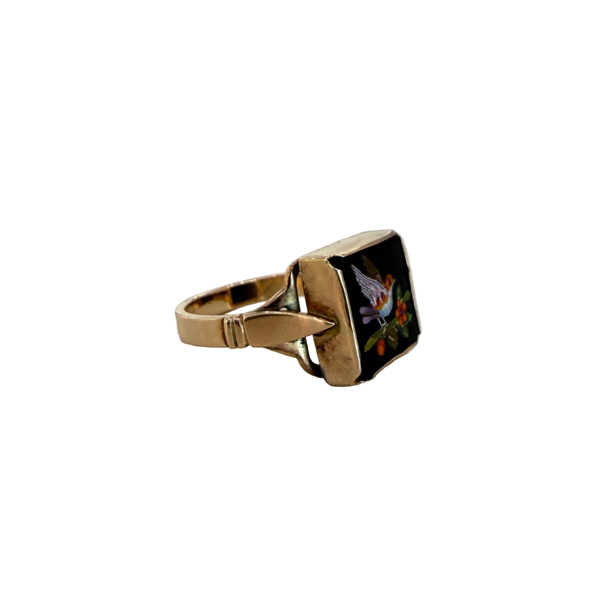 Micromosaic Bird Ring
