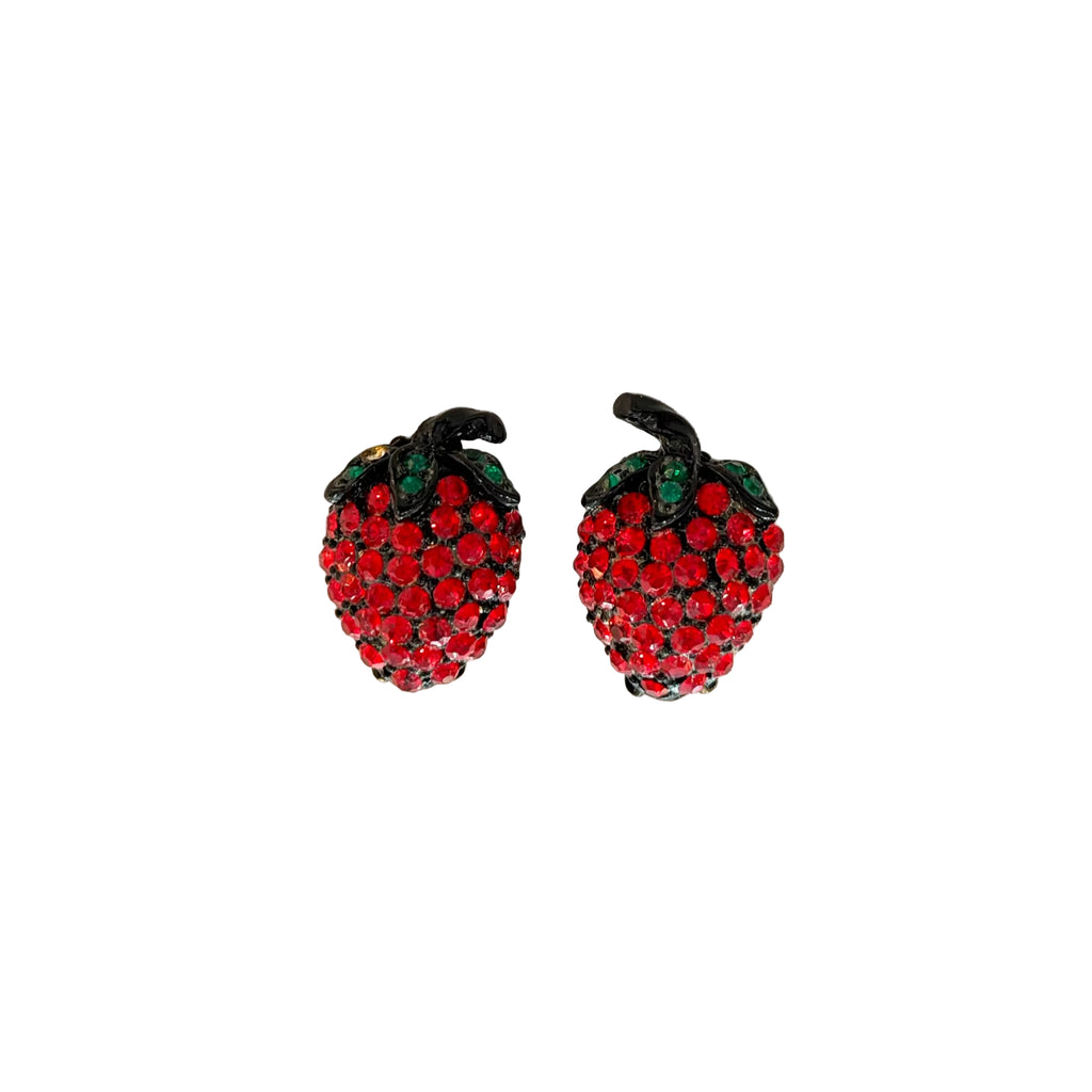 Weiss Strawberry Clip-On Earrings