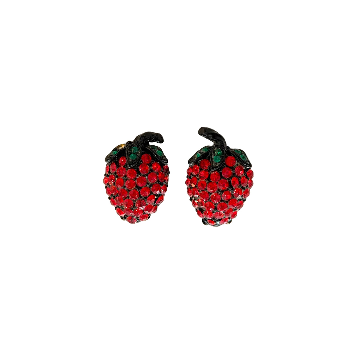 Weiss Strawberry Clip-On Earrings