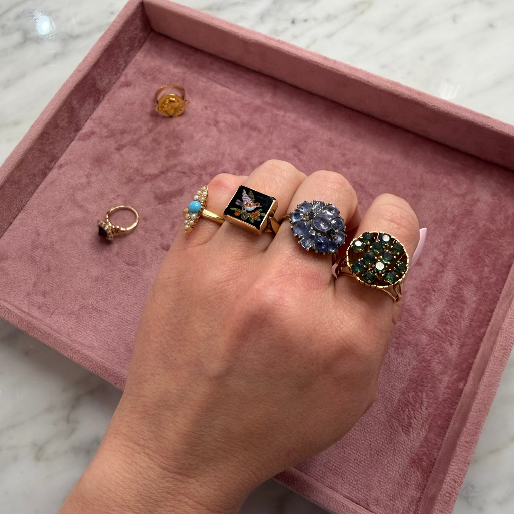 Micromosaic Bird Ring