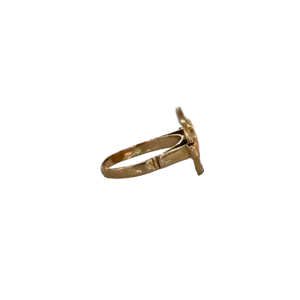 Gold Signet Pierrot Ring