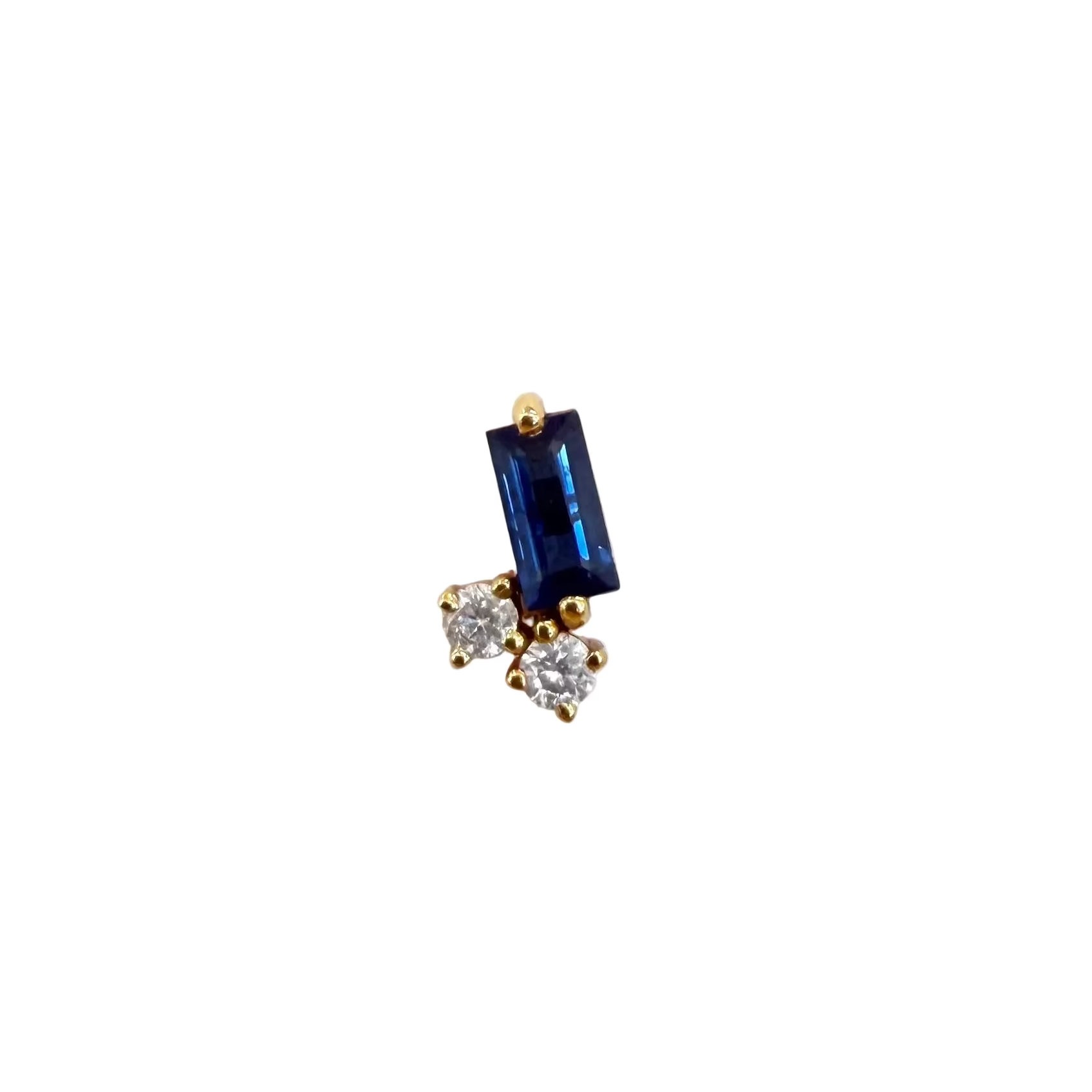 Sapphire and Diamond Stud - Single