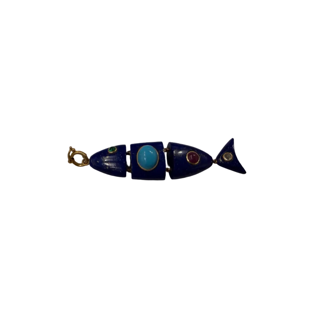 Lapis Fish Charm