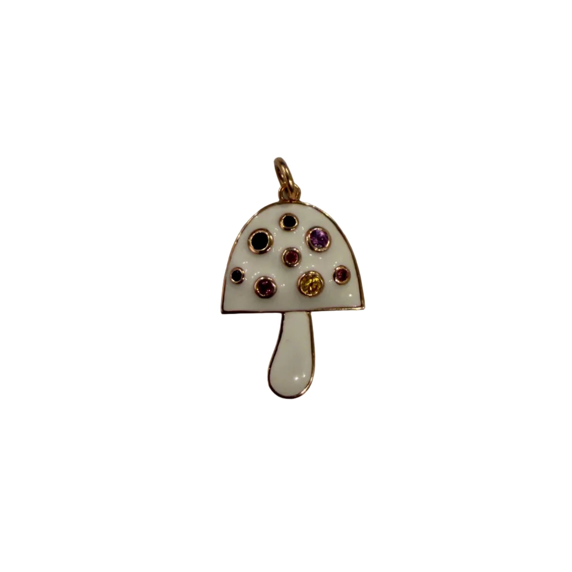 Sapphire Stone Mushroom Charm