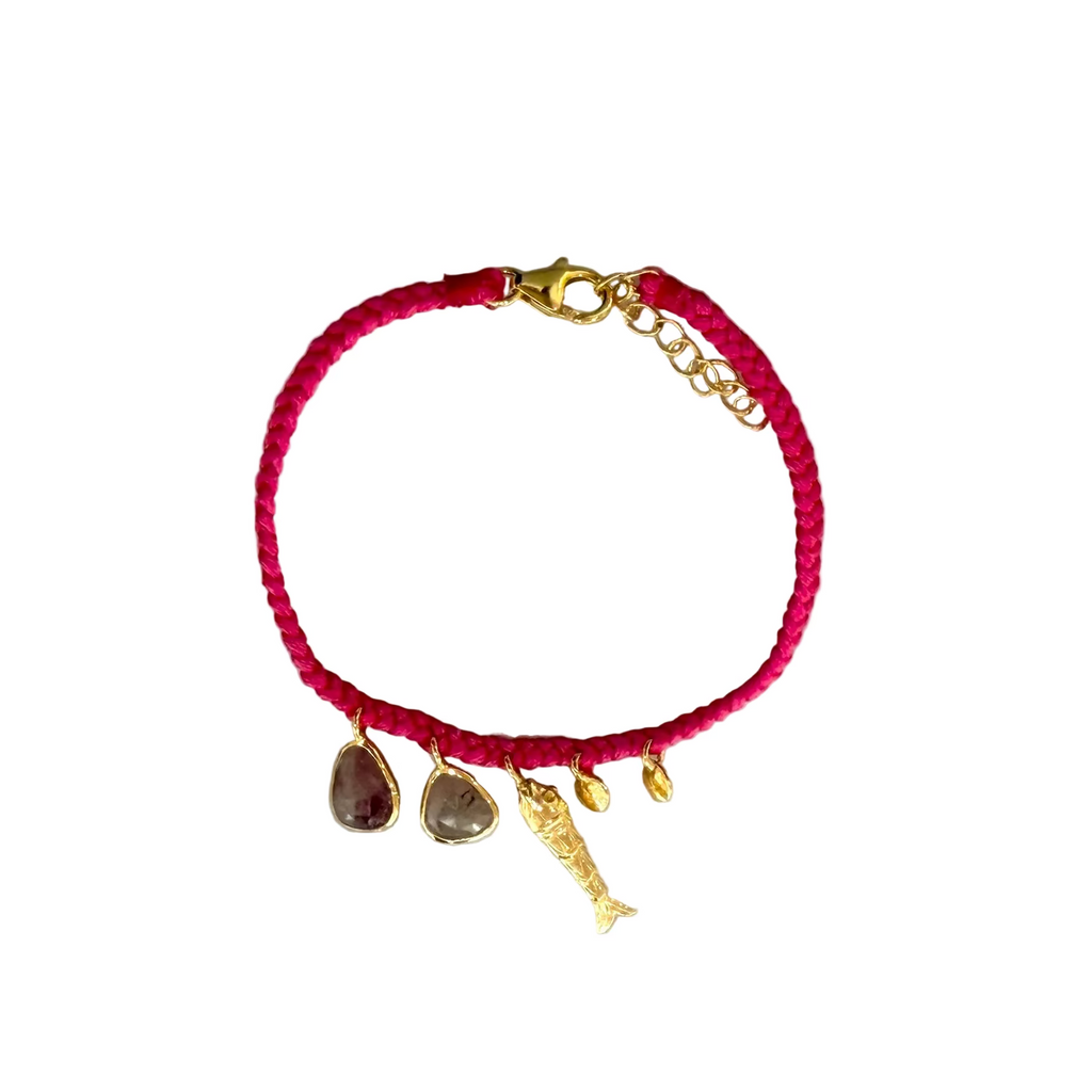 Fish Charm Macrame Bracelets