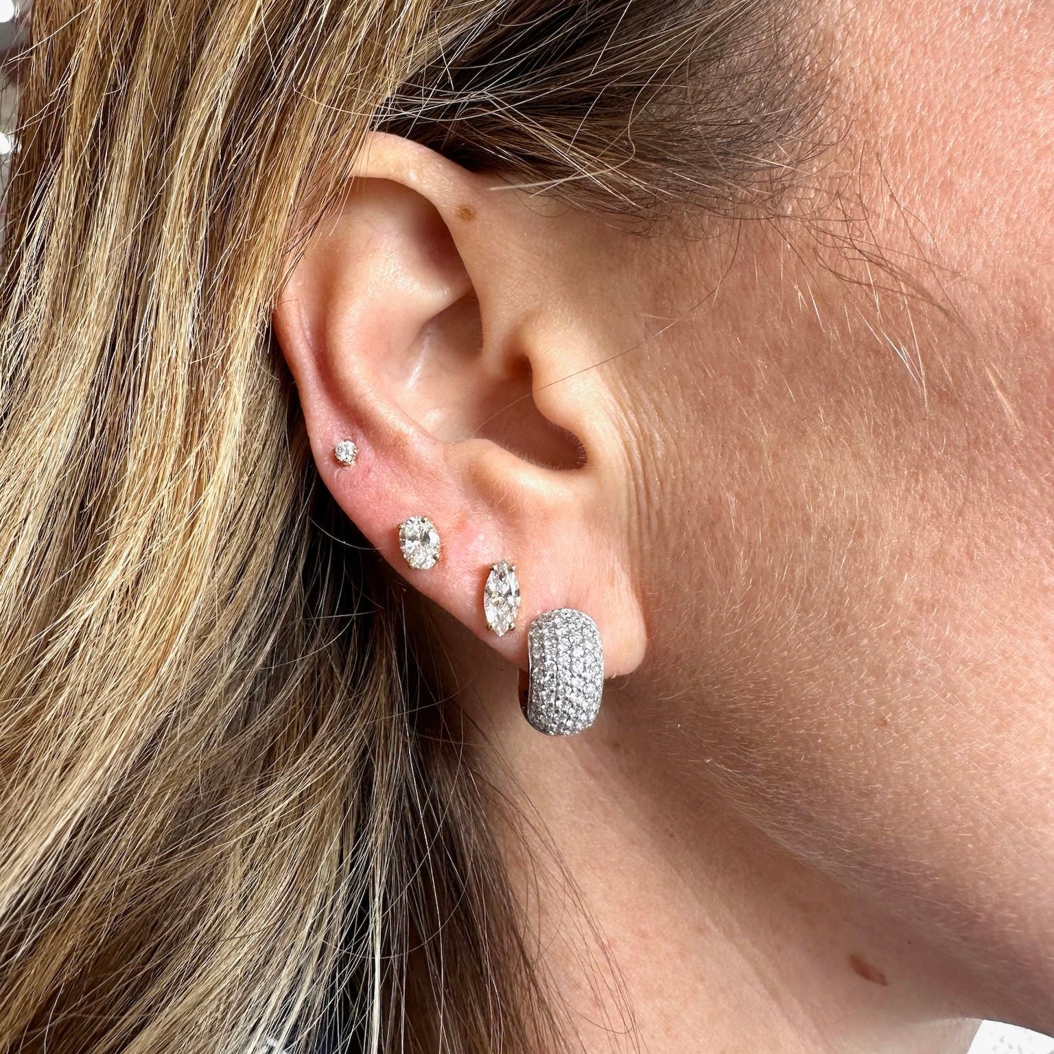 Diamond Huggie Earrings 1.22