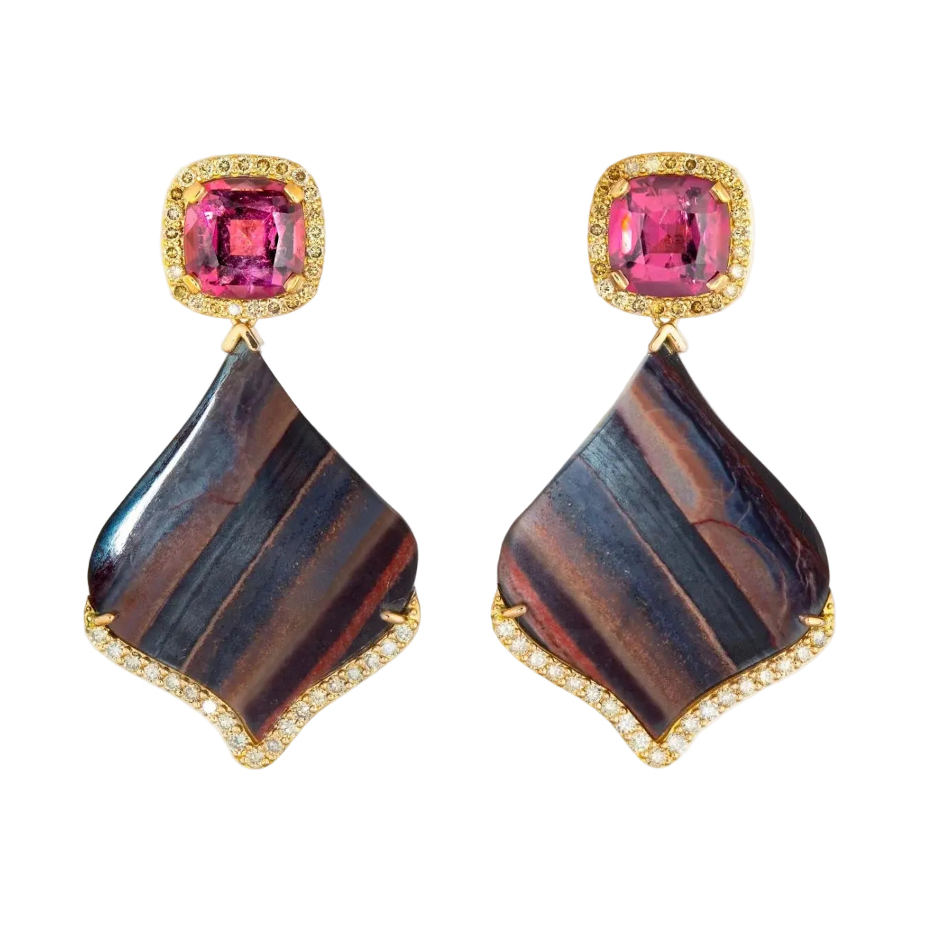 Purple Striped Sugilite Earrings