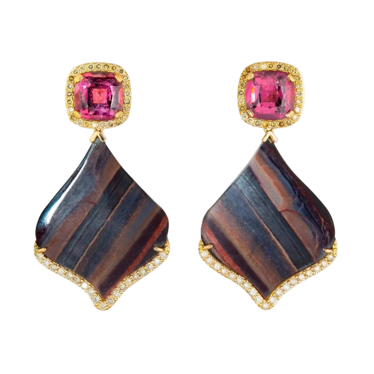 Purple Striped Sugilite Earrings