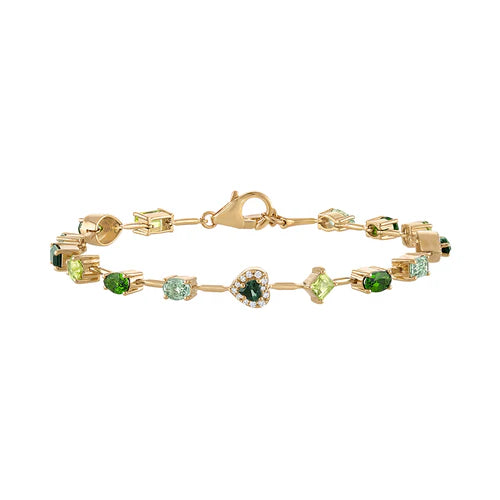 Mini Rock Candy Bracelet in Shades of Green