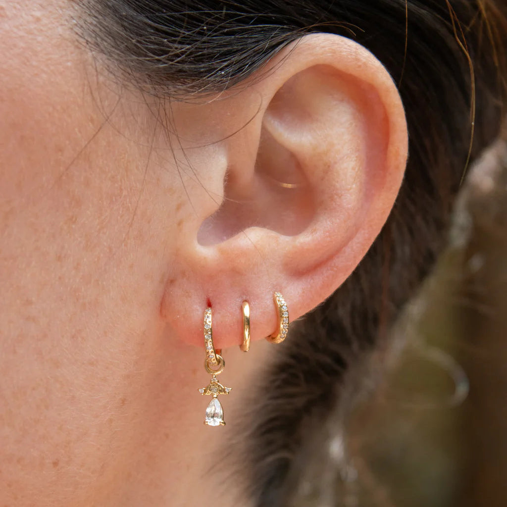 Jubilee Party Hat Charm In White Sapphire