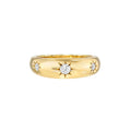 Star Set Rounded Ring