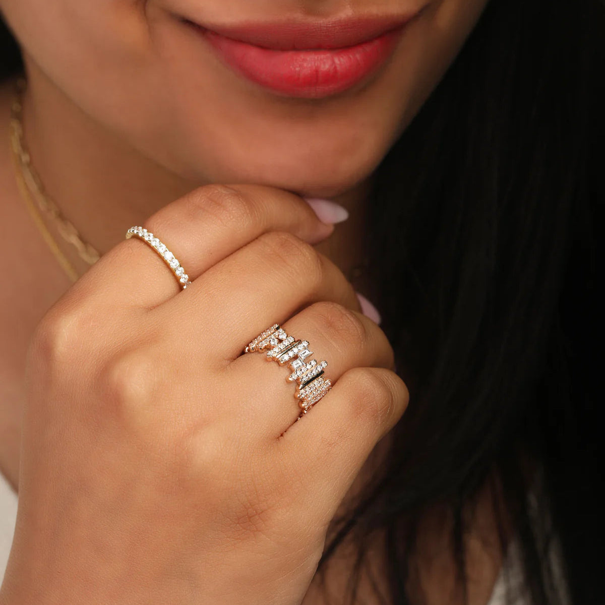 Ethereal Cascade Diamond Ring