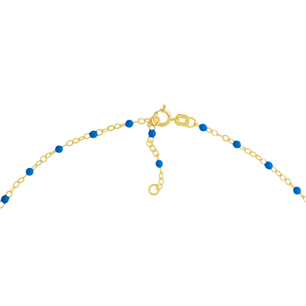 Cobalt Enamel Bead Piatto Chain Bracelet