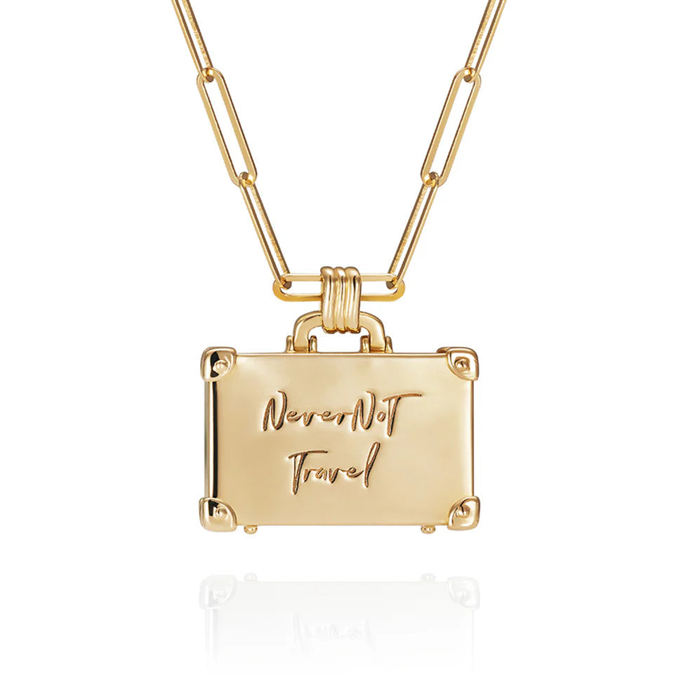 'Diamond Weekend Trip' Suitcase Pendant Necklace
