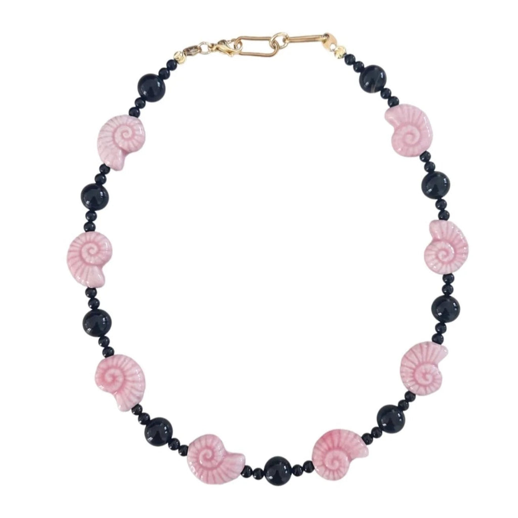 Wave Necklace in Pink