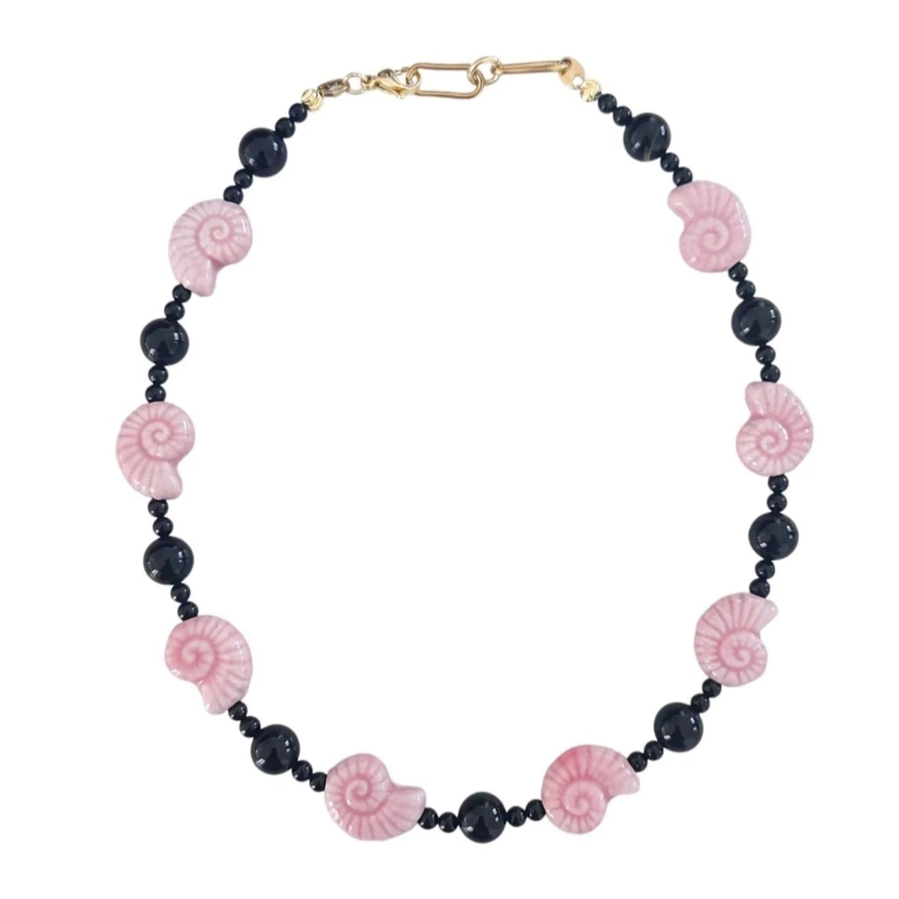 Wave Necklace in Pink