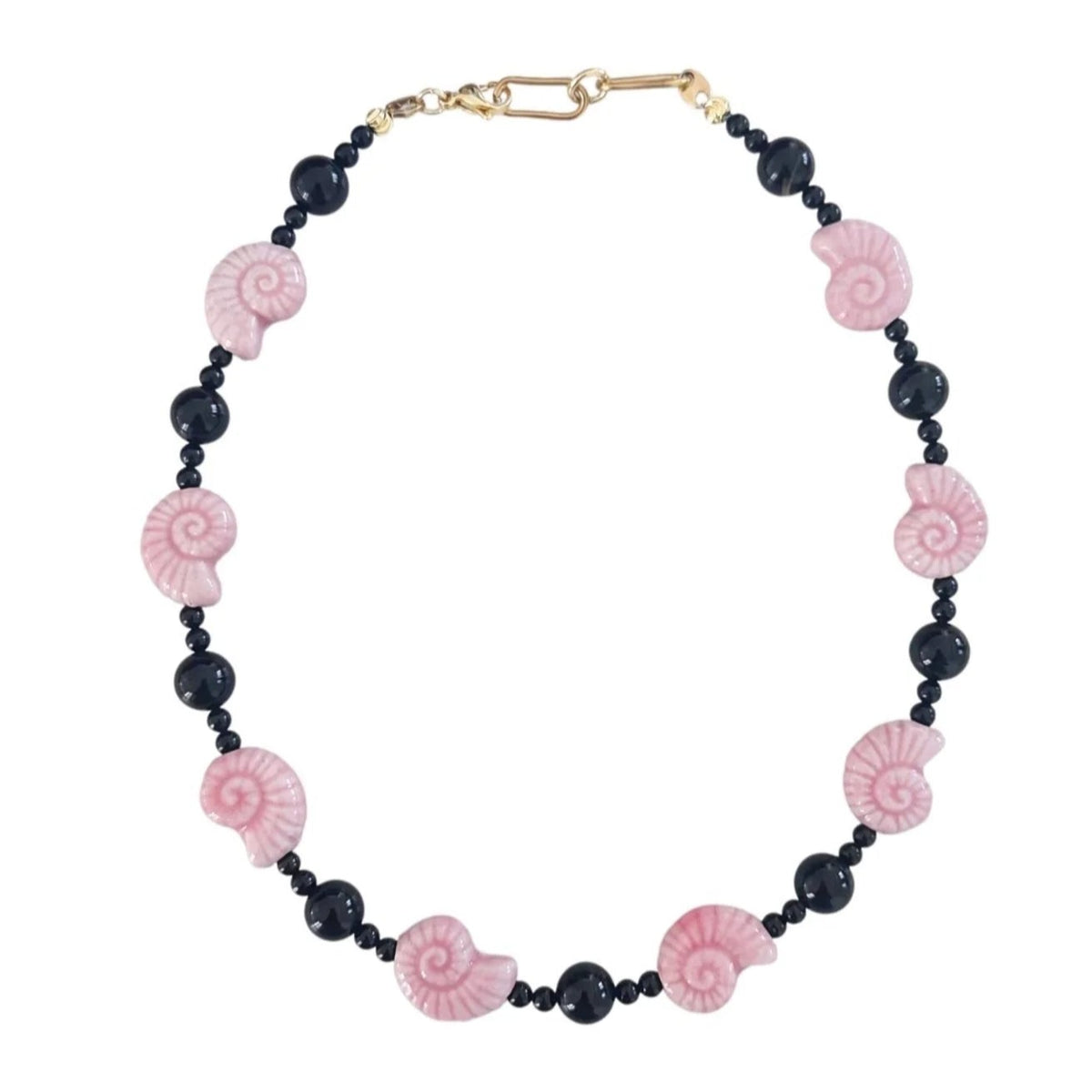 Wave Necklace in Pink