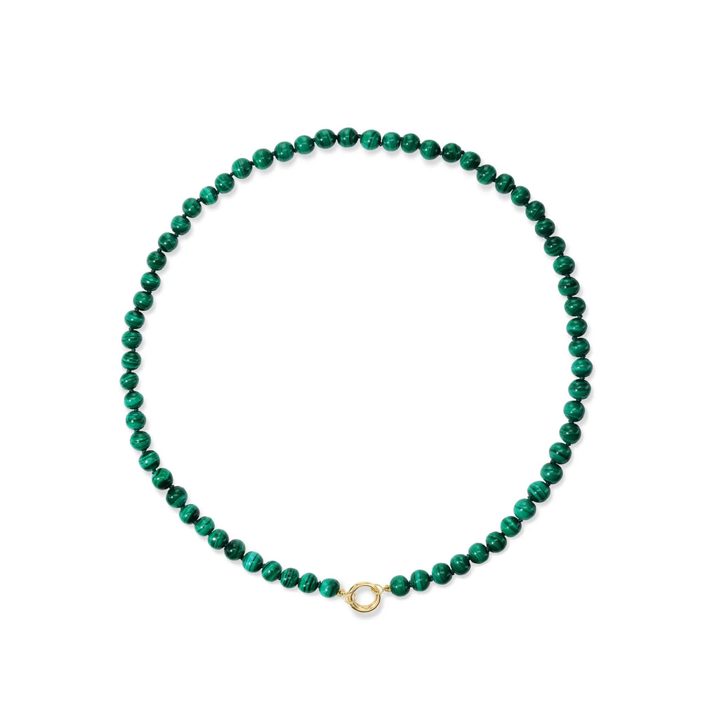 Malachite Beaded Clasp Necklace