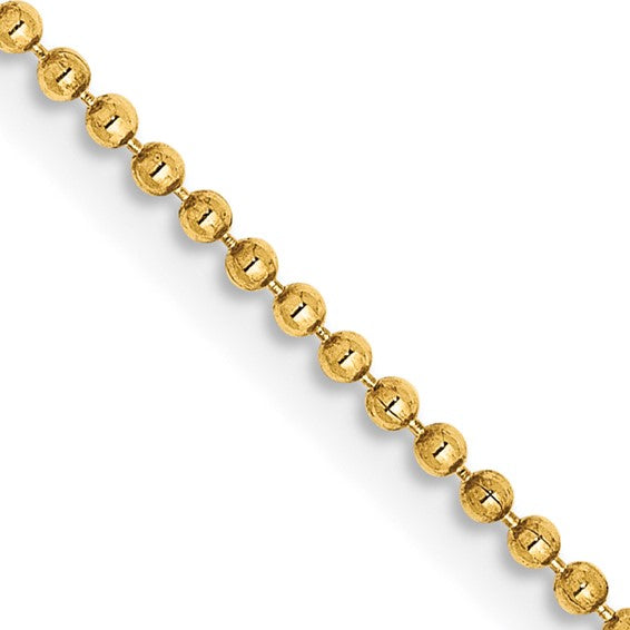 1.2mm Diamond-cut Beaded with Lobter Clasp Pendant Chain