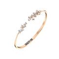 Diamond Baguette Open Hinged Bangle