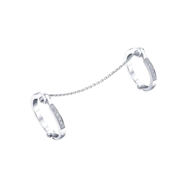 Diamond Handcuff Chain Ring