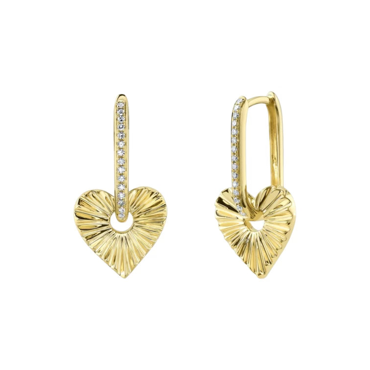 Diamond Heart Earrings