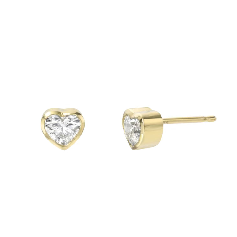 Diamond Heart Stud Earring SINGLE