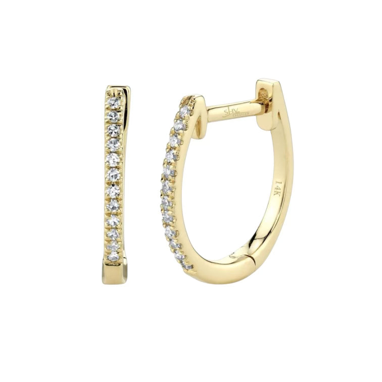 Diamond Huggie Earrings