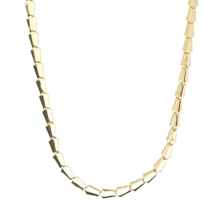 Gold Mama Serpent Collar Necklace 16"