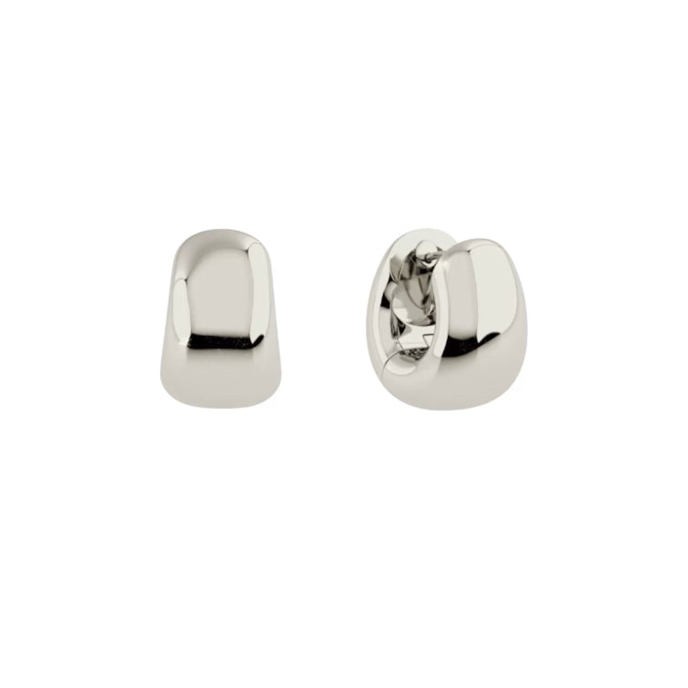 Silver Small Chunky Huggies