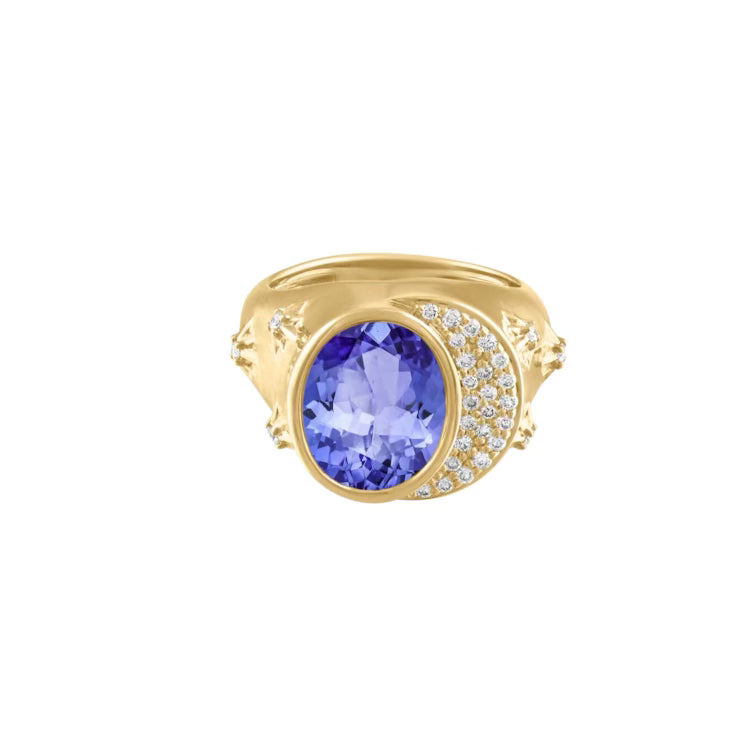 Tanzanite Celeste Pinky Ring