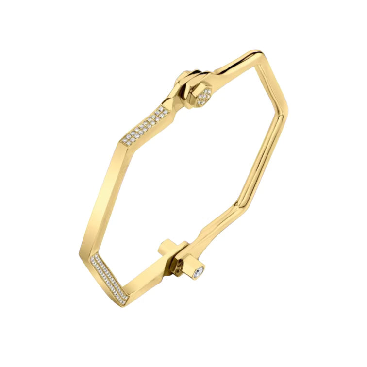 Pave Diamond Hexagon Handcuff