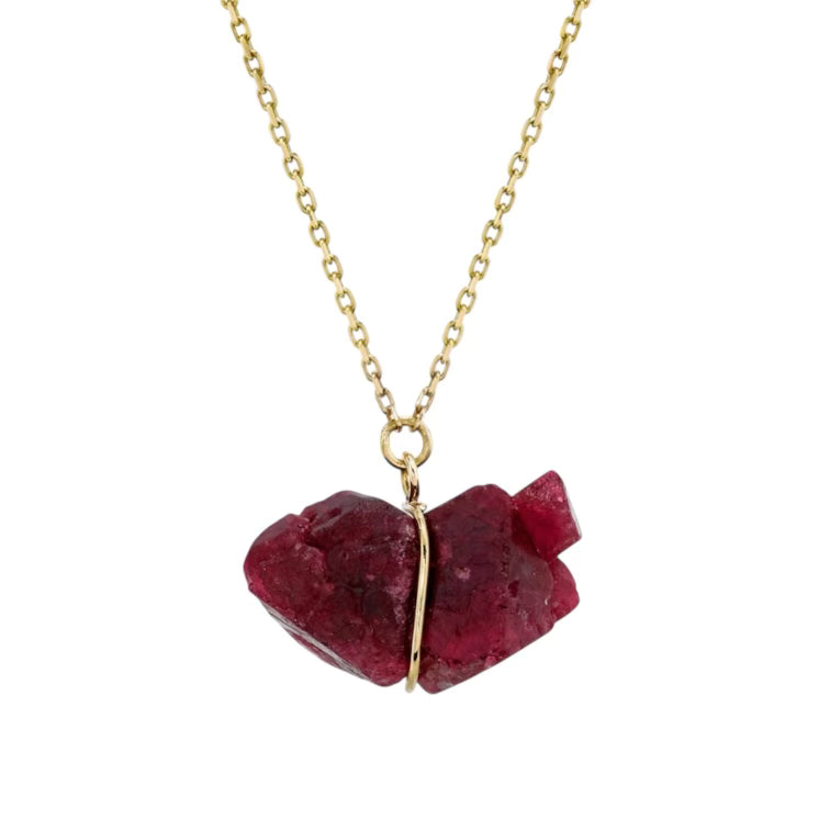 Raw Spinel Pendant